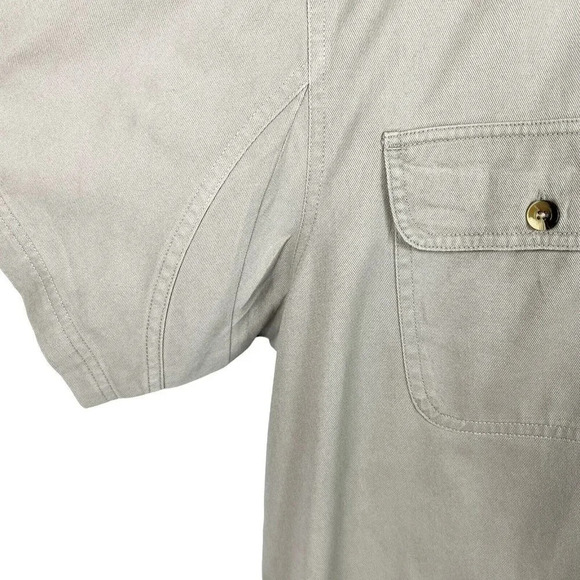 CE Schmidt Workwear Button Shirt Mens Sz XL Short Sleeve Button Down Casual Tan - Picture 5 of 8